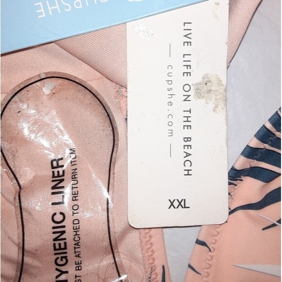 Cupshe XXL Floral Leaf Print High Leg Cheeky Bikini NWT - Picture 5 of 7